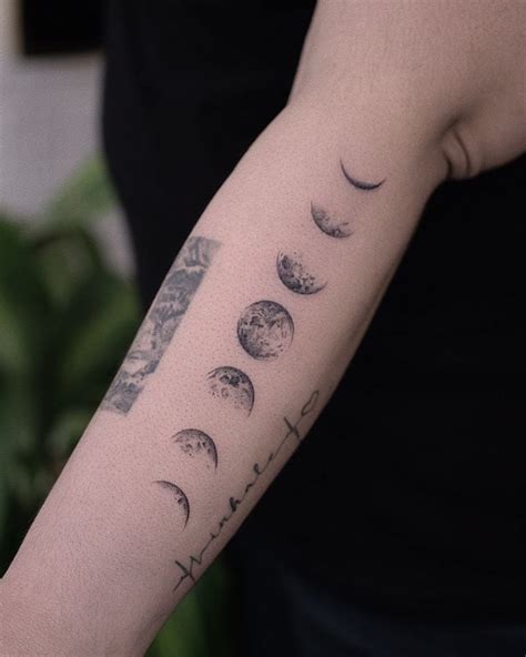 tatuaje de las fases de la luna|tatuajes de la luna llena.